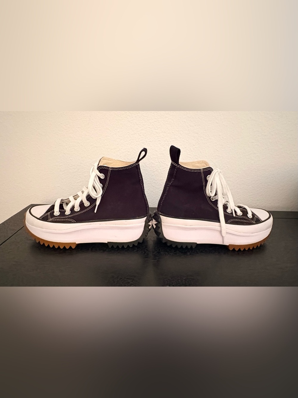 Converse Run Star Hike Black Chunky Platform High Top Sneakers Womens 6.5 - Picture 6 of 13